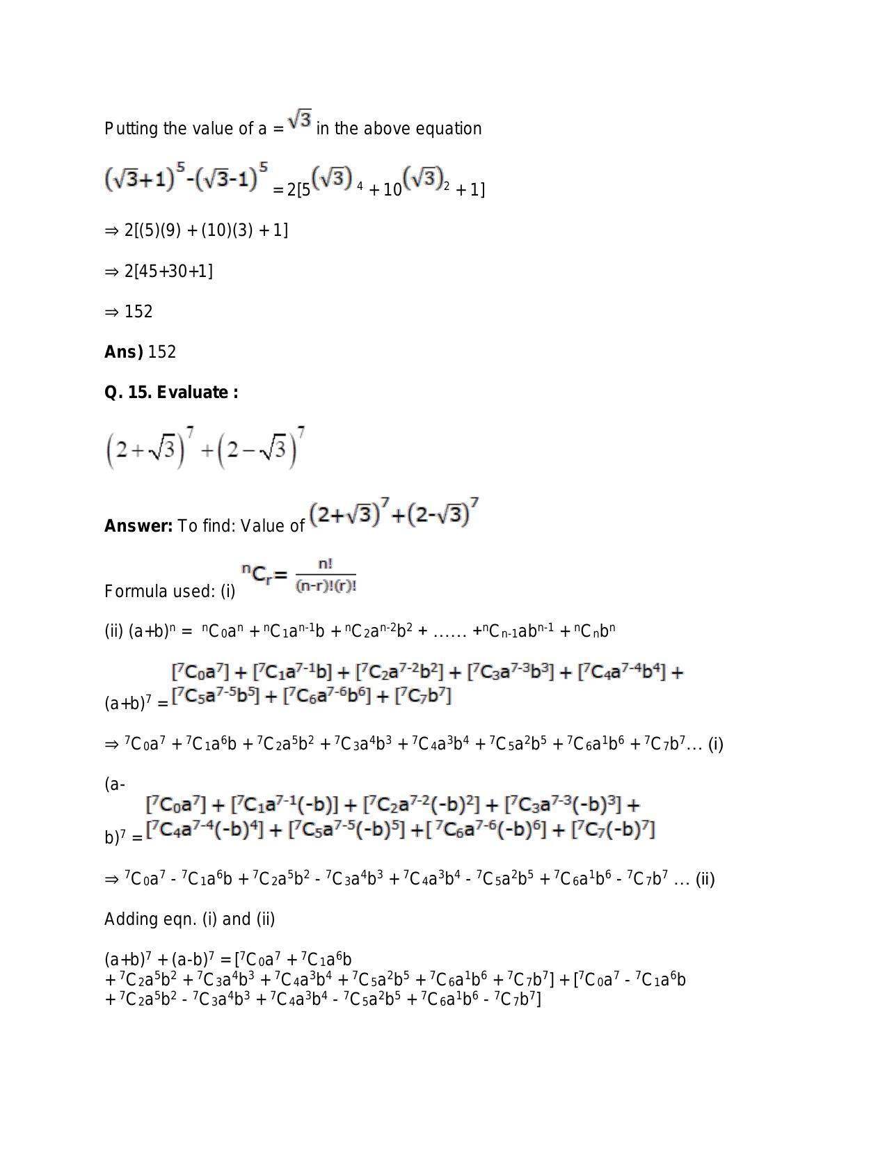 Chapter 10: Binomial Theorem: RS Aggarwal Class 11 Solutions  - Page 19