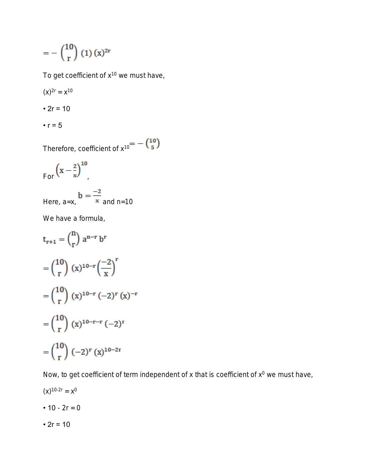 Chapter 10: Binomial Theorem: RS Aggarwal Class 11 Solutions  - Page 33