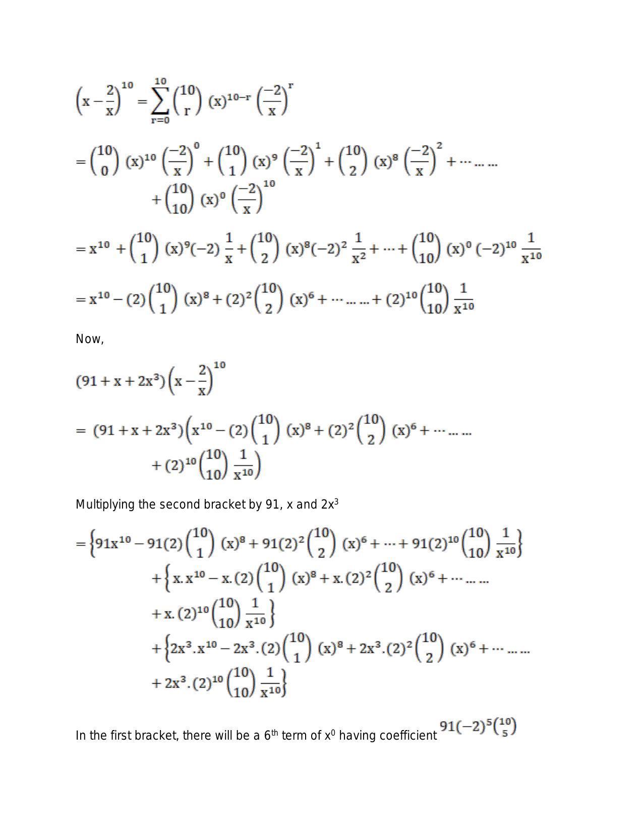 Chapter 10: Binomial Theorem: RS Aggarwal Class 11 Solutions  - Page 35