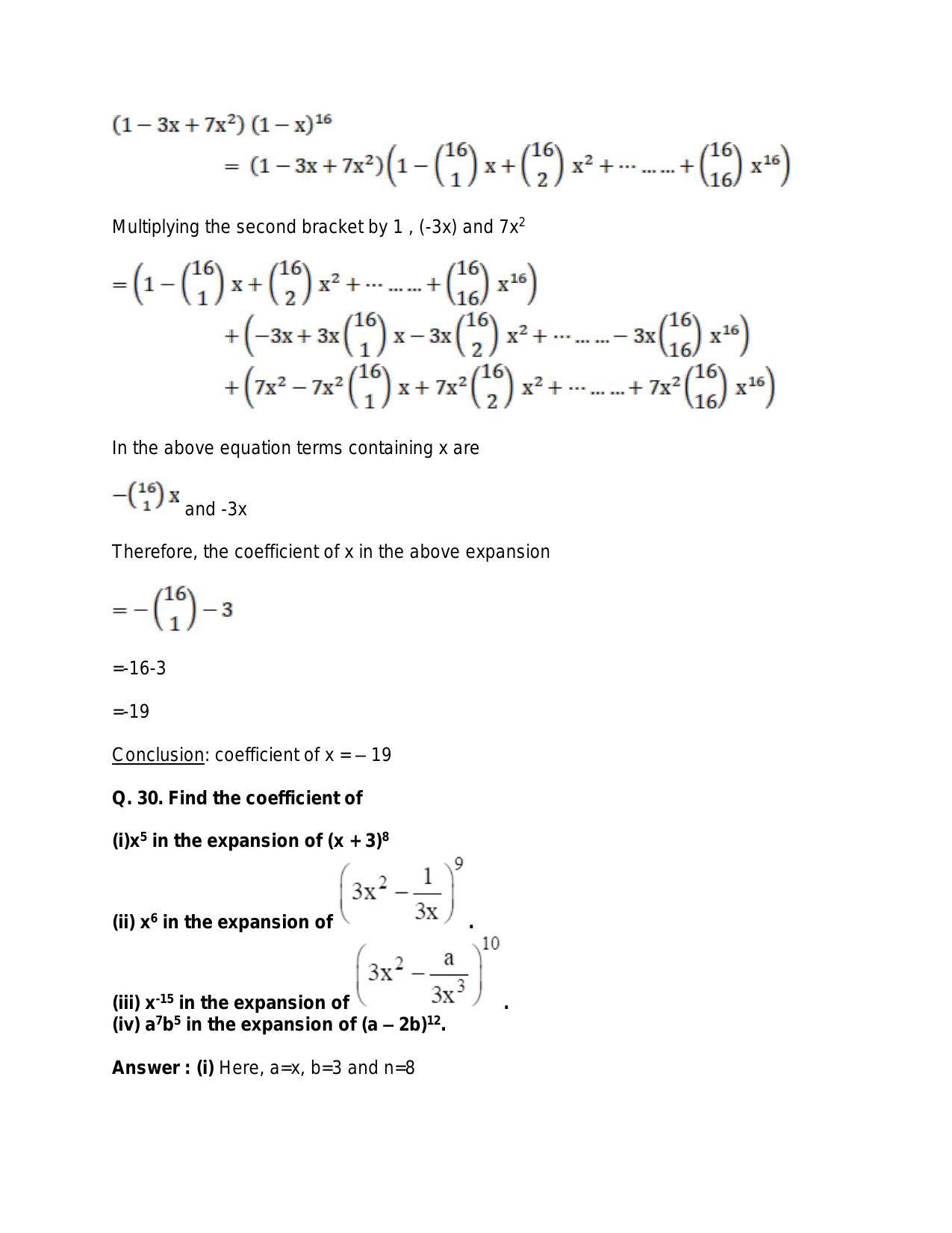 Chapter 10: Binomial Theorem: RS Aggarwal Class 11 Solutions  - Page 37