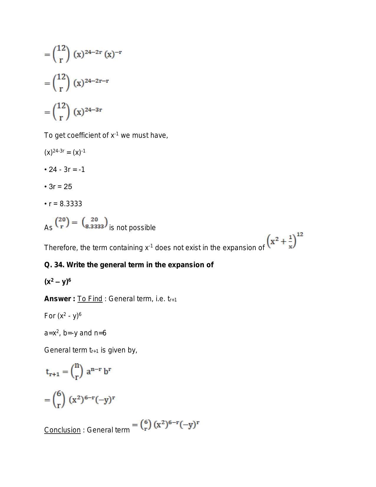 Chapter 10: Binomial Theorem: RS Aggarwal Class 11 Solutions  - Page 44