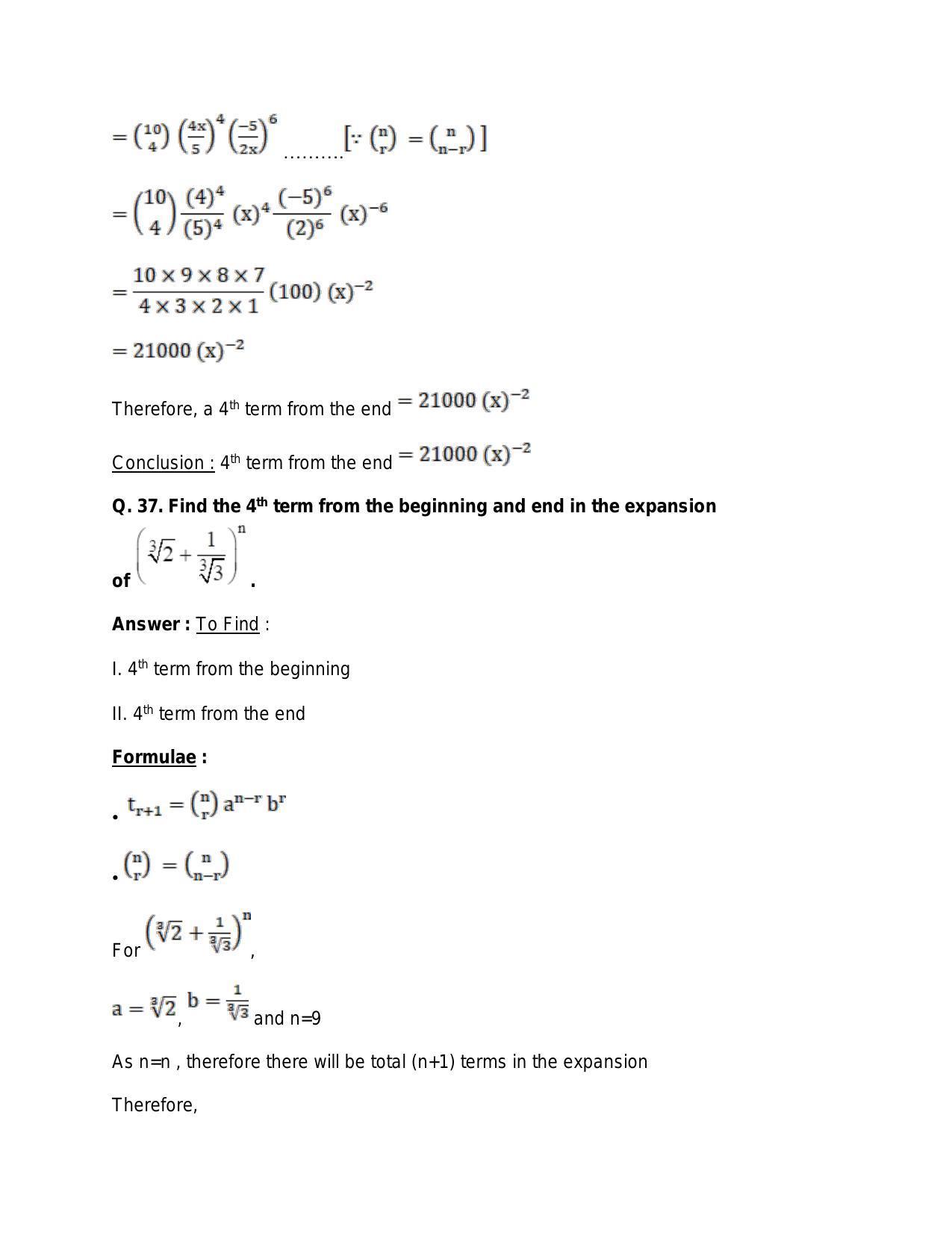 Chapter 10: Binomial Theorem: RS Aggarwal Class 11 Solutions  - Page 47