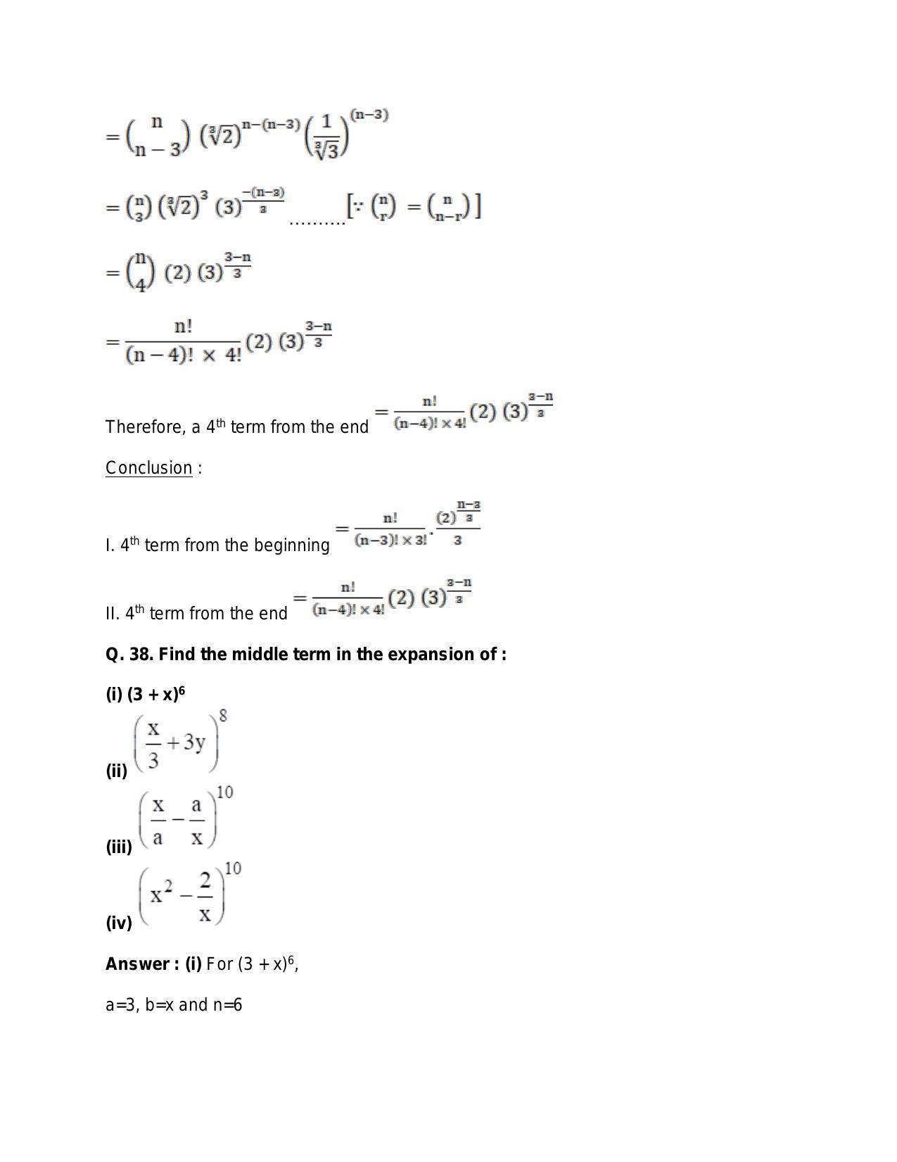 Chapter 10: Binomial Theorem: RS Aggarwal Class 11 Solutions  - Page 49