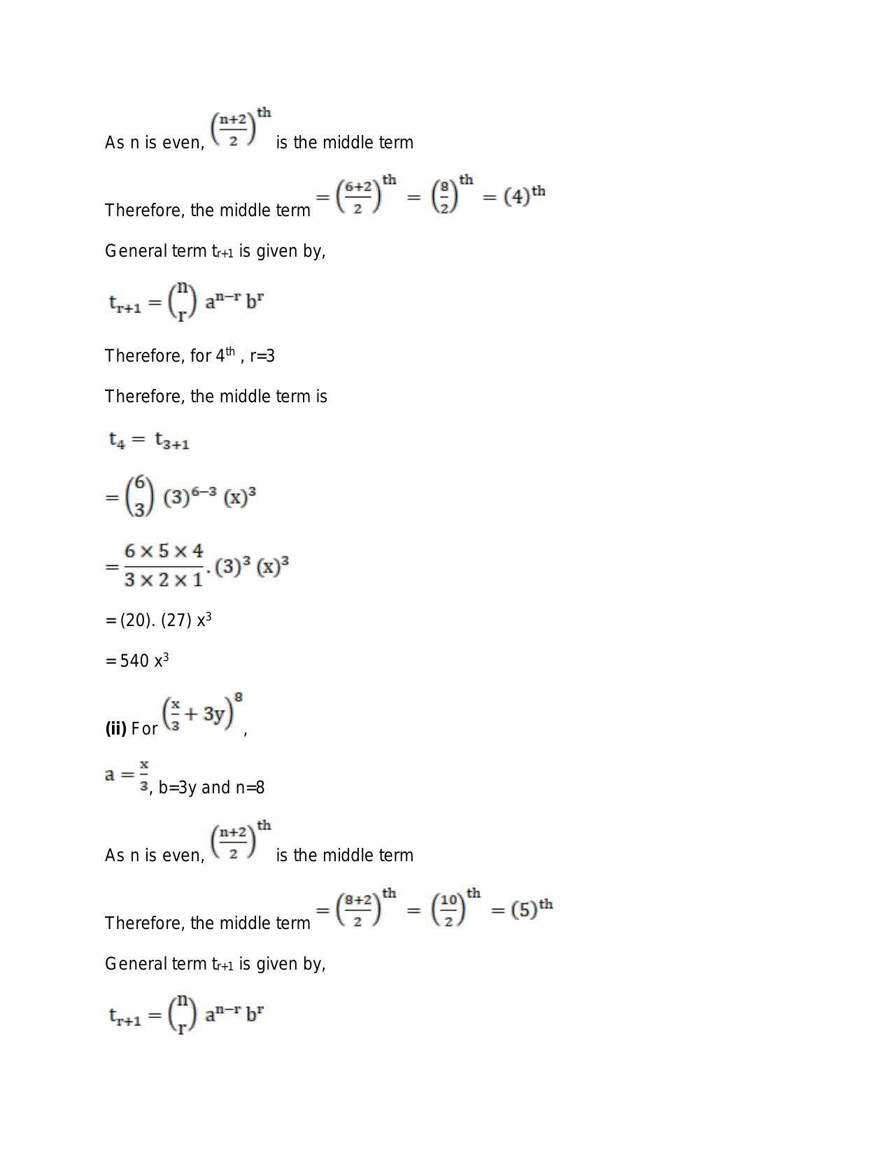 Chapter 10: Binomial Theorem: RS Aggarwal Class 11 Solutions  - Page 50