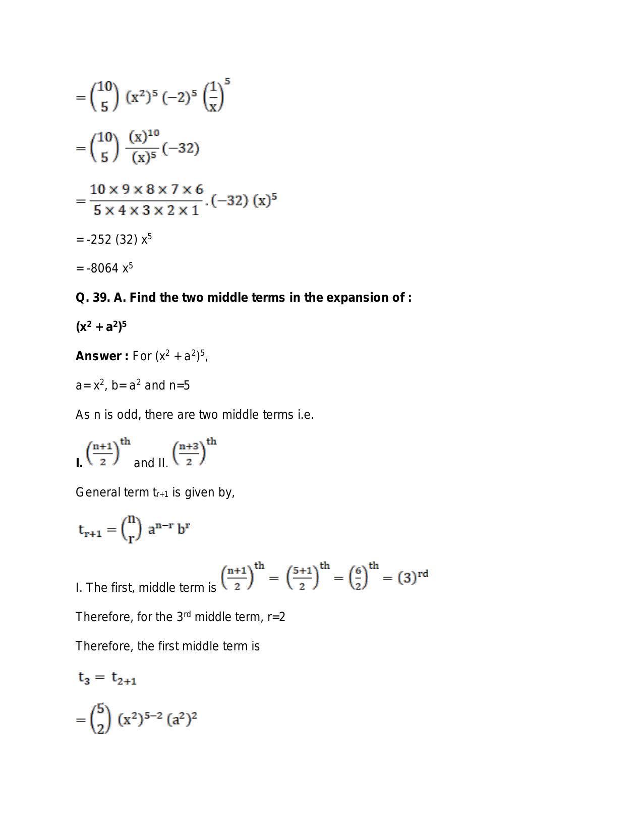 Chapter 10: Binomial Theorem: RS Aggarwal Class 11 Solutions  - Page 53
