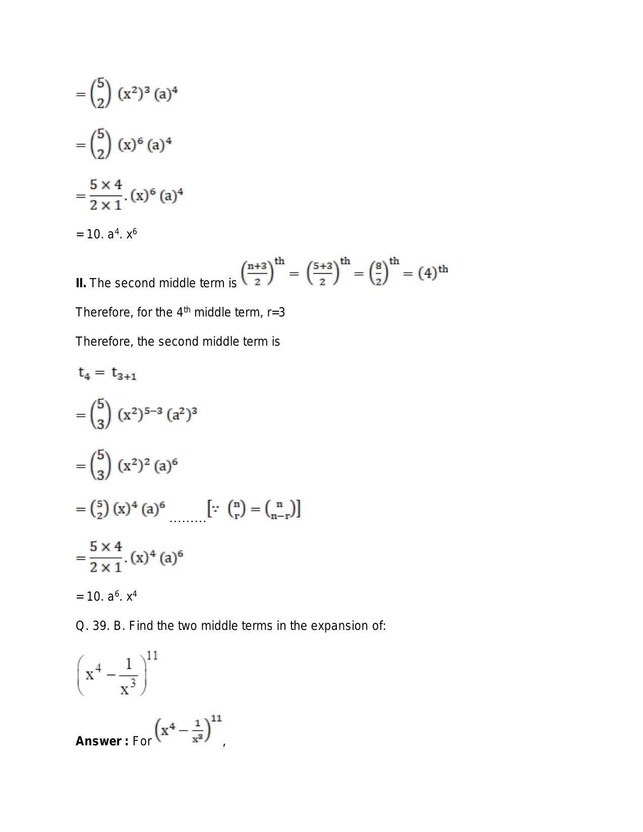 Chapter 10: Binomial Theorem: RS Aggarwal Class 11 Solutions  - Page 54