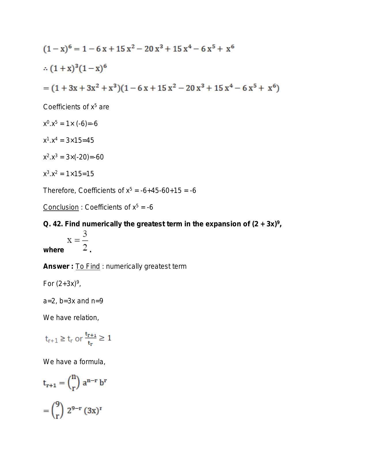 Chapter 10: Binomial Theorem: RS Aggarwal Class 11 Solutions  - Page 66