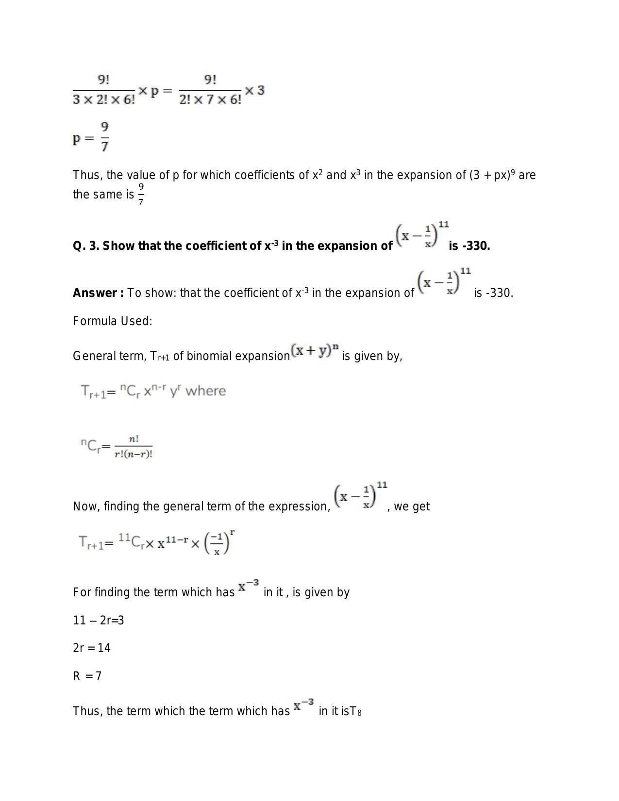 Chapter 10: Binomial Theorem: RS Aggarwal Class 11 Solutions  - Page 82