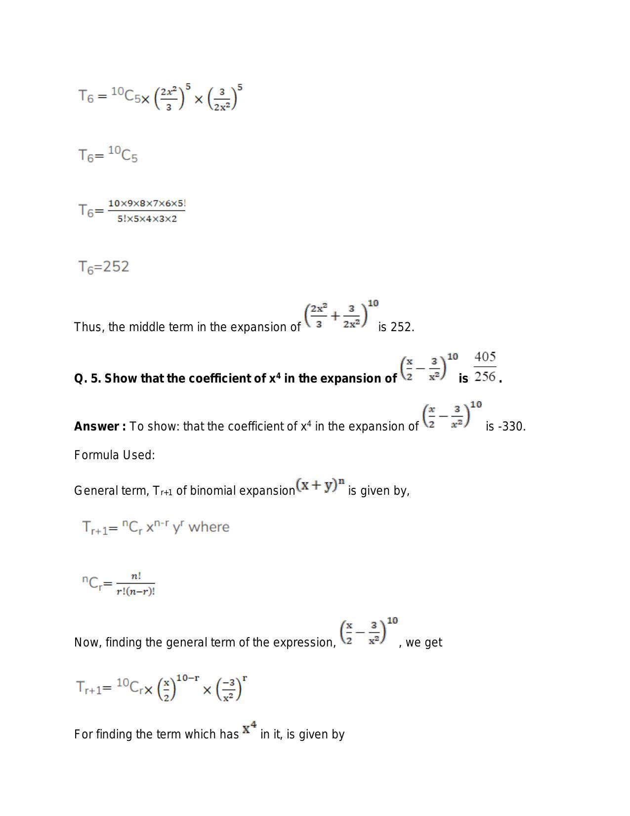 Chapter 10: Binomial Theorem: RS Aggarwal Class 11 Solutions  - Page 84