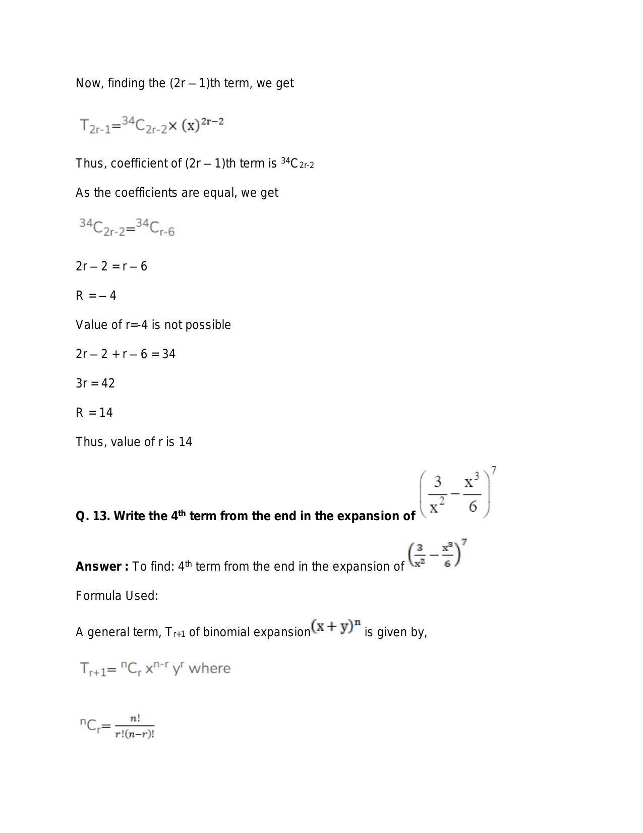 Chapter 10: Binomial Theorem: RS Aggarwal Class 11 Solutions  - Page 92