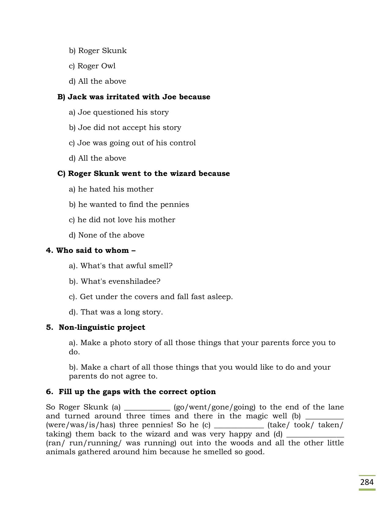 CBSE Worksheets for Class 11 English Should Wizard hit mommy Assignment - Page 2