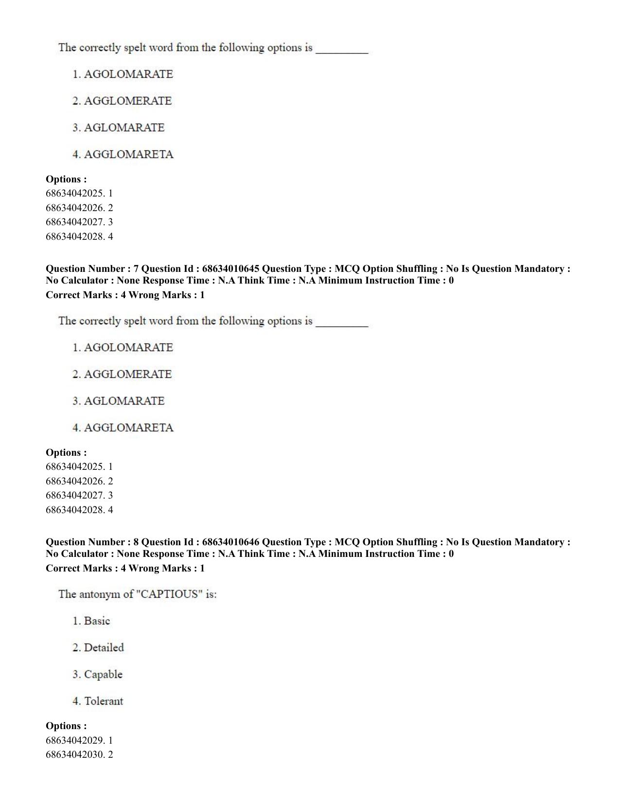 CUET PG 2023:COQP15 – M.Ed. (Eng.)-Shift 1 (09-06-2023) Question Paper - Page 8