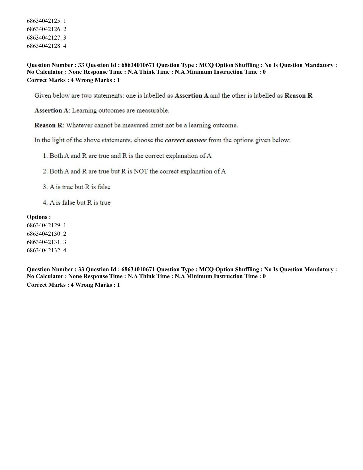 CUET PG 2023:COQP15 – M.Ed. (Eng.)-Shift 1 (09-06-2023) Question Paper - Page 32