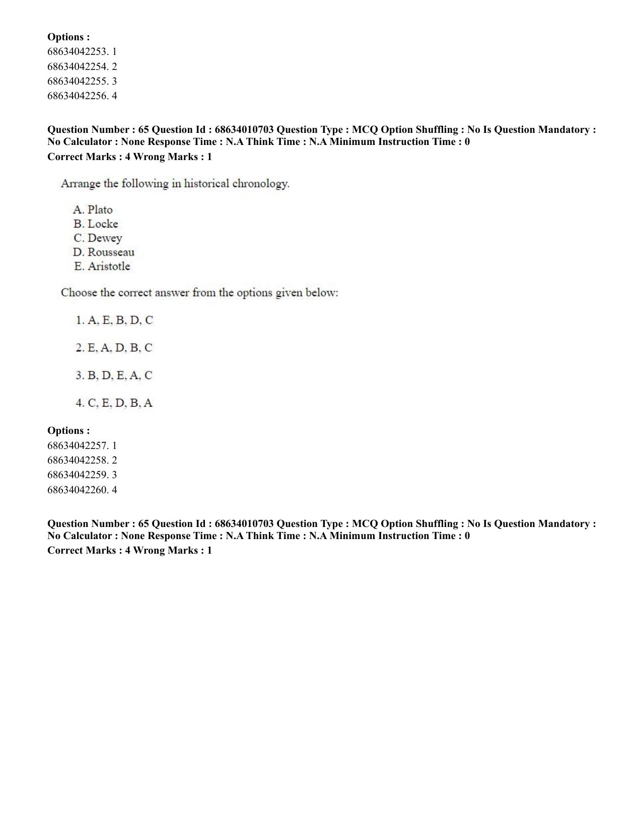 CUET PG 2023:COQP15 – M.Ed. (Eng.)-Shift 1 (09-06-2023) Question Paper - Page 64