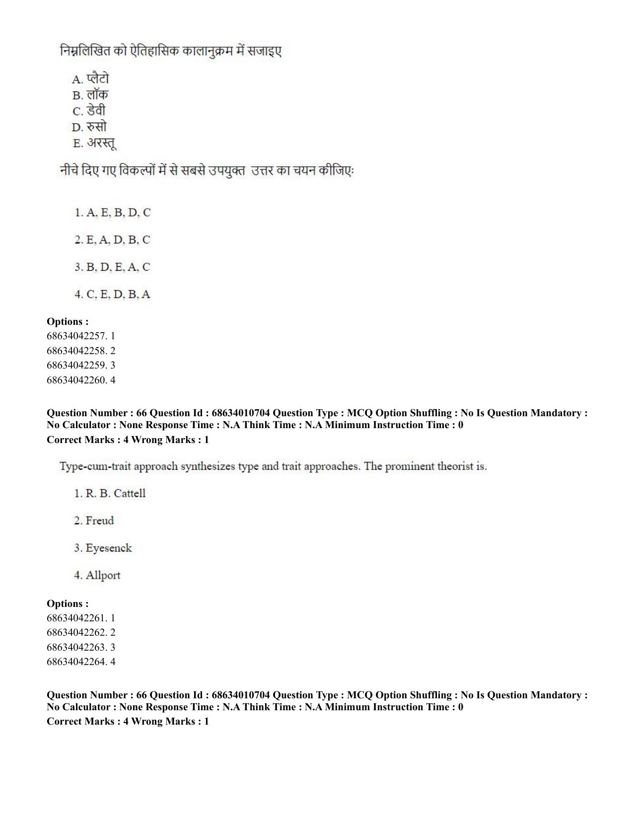 CUET PG 2023:COQP15 – M.Ed. (Eng.)-Shift 1 (09-06-2023) Question Paper - Page 65