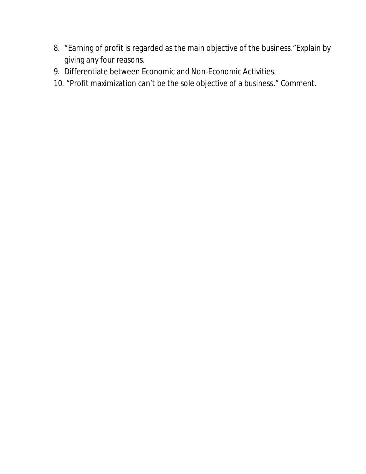 CBSE Worksheets for Class 11 Business Studies Assignment 9 - Page 2