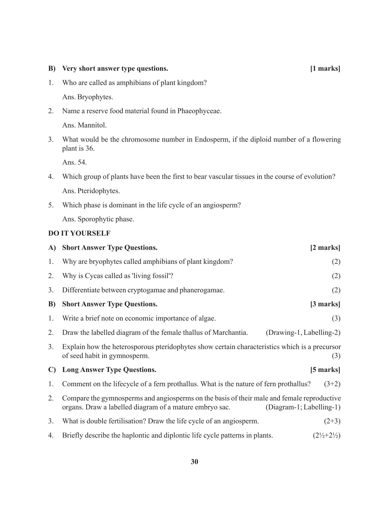 Tripura Board Class 11 Biology English Version Workbooks - Page 30