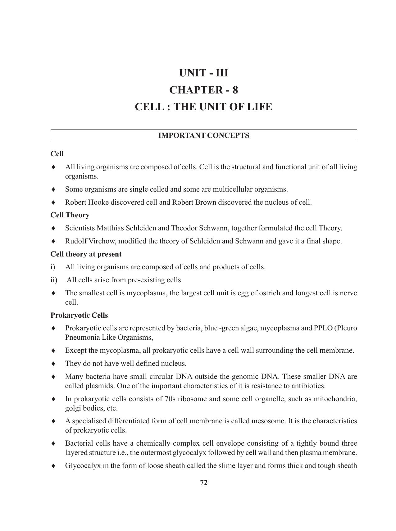 Tripura Board Class 11 Biology English Version Workbooks - Page 72