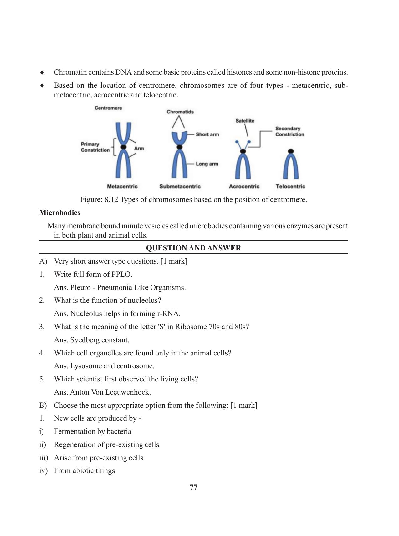 Tripura Board Class 11 Biology English Version Workbooks - Page 77