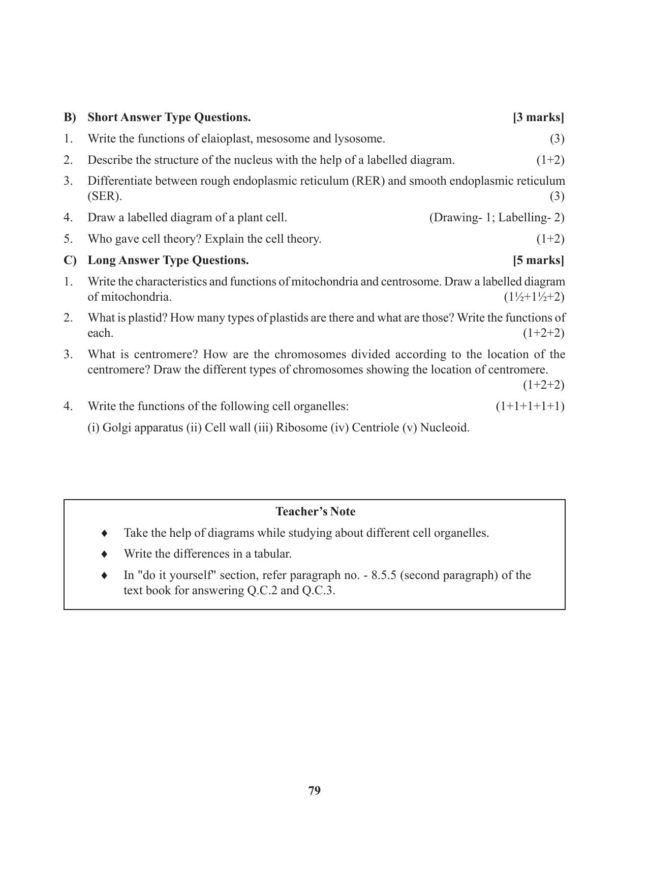 Tripura Board Class 11 Biology English Version Workbooks - Page 79