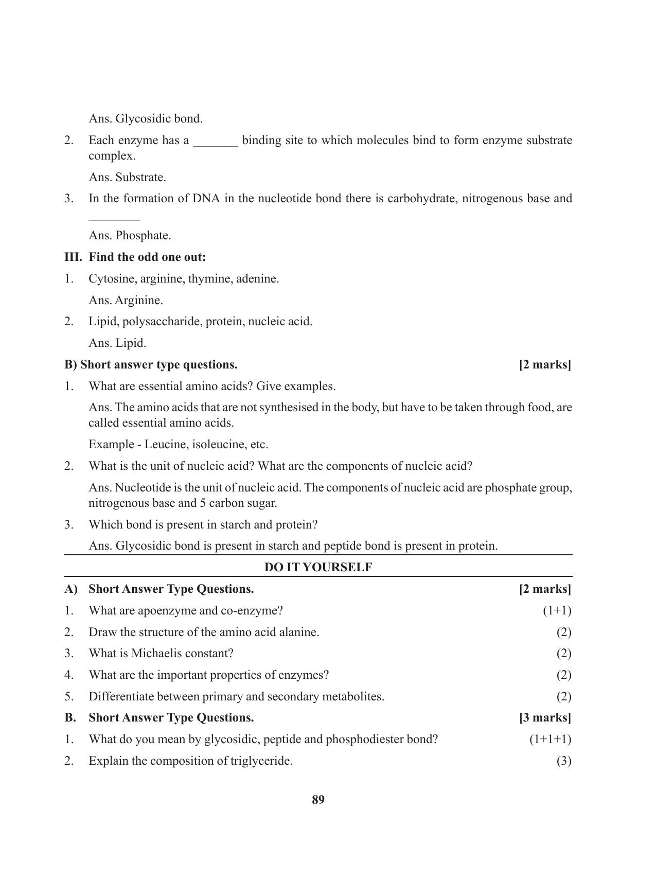 Tripura Board Class 11 Biology English Version Workbooks - Page 89