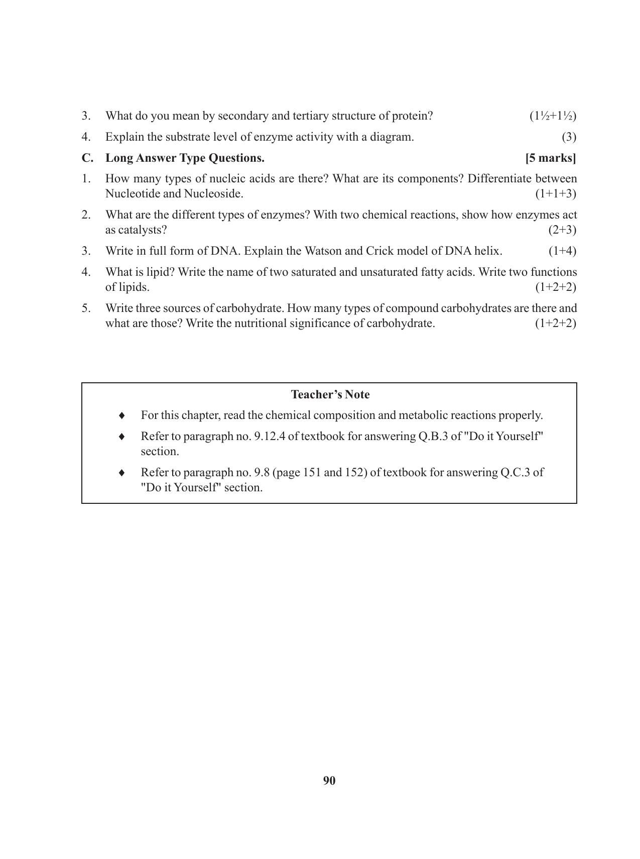 Tripura Board Class 11 Biology English Version Workbooks - Page 90