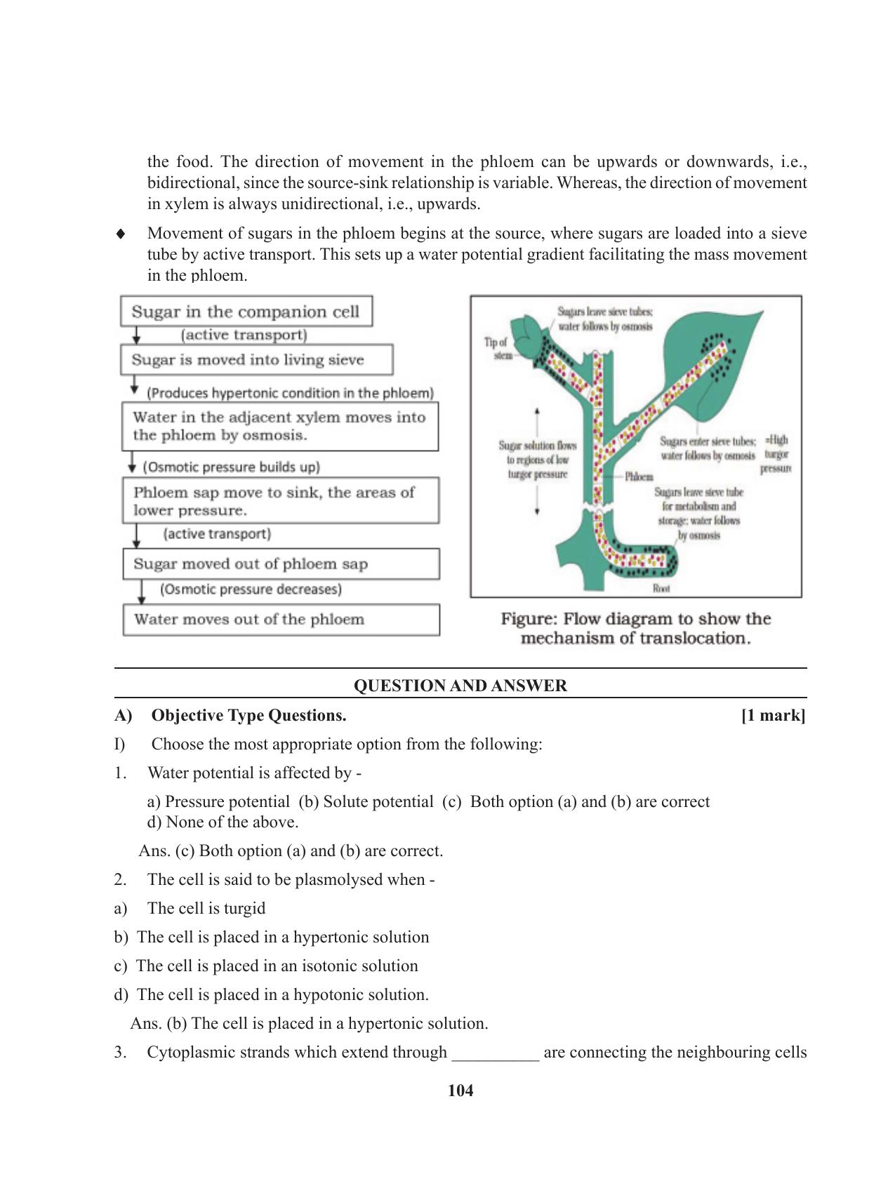 Tripura Board Class 11 Biology English Version Workbooks - Page 104