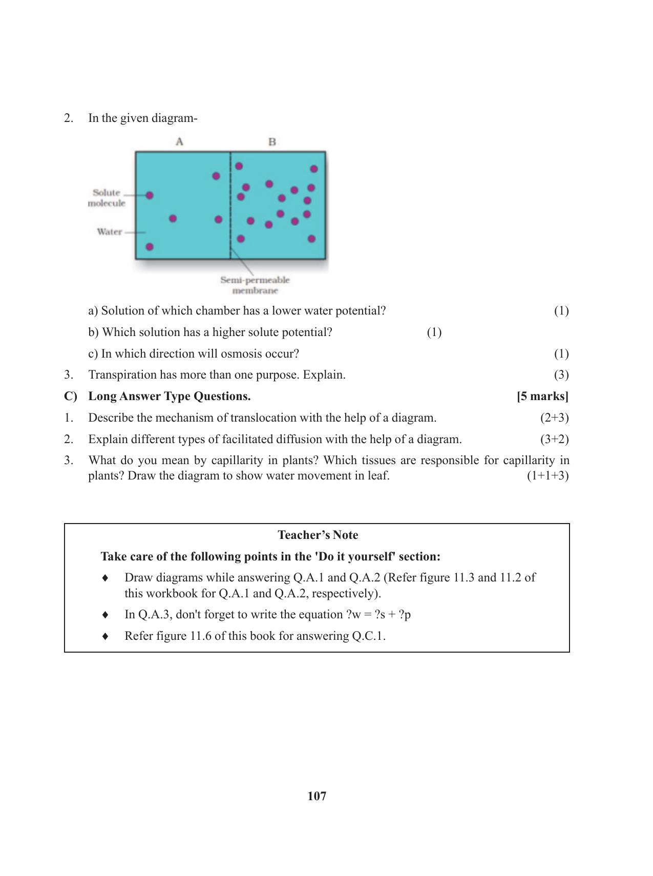 Tripura Board Class 11 Biology English Version Workbooks - Page 107