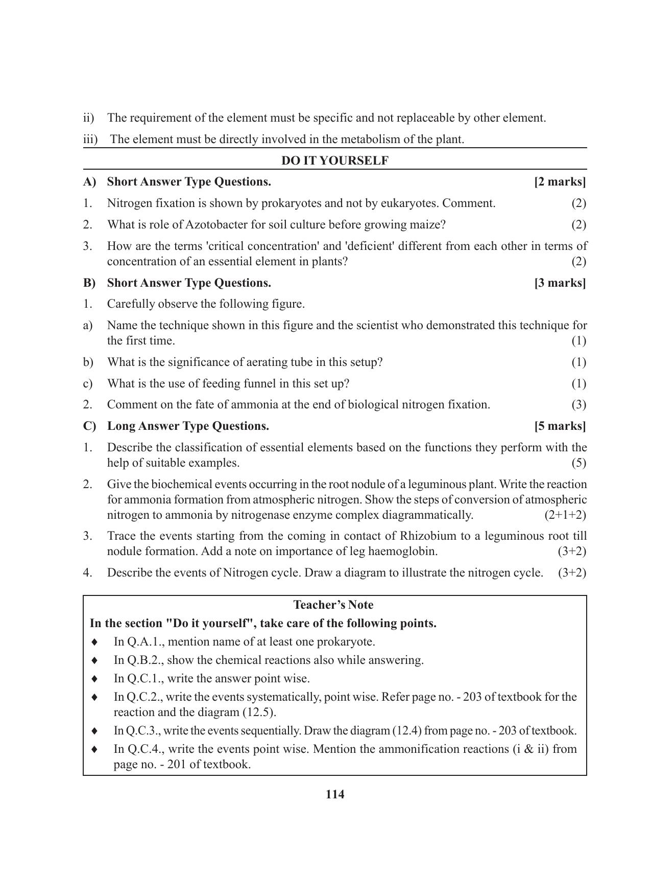 Tripura Board Class 11 Biology English Version Workbooks - Page 114