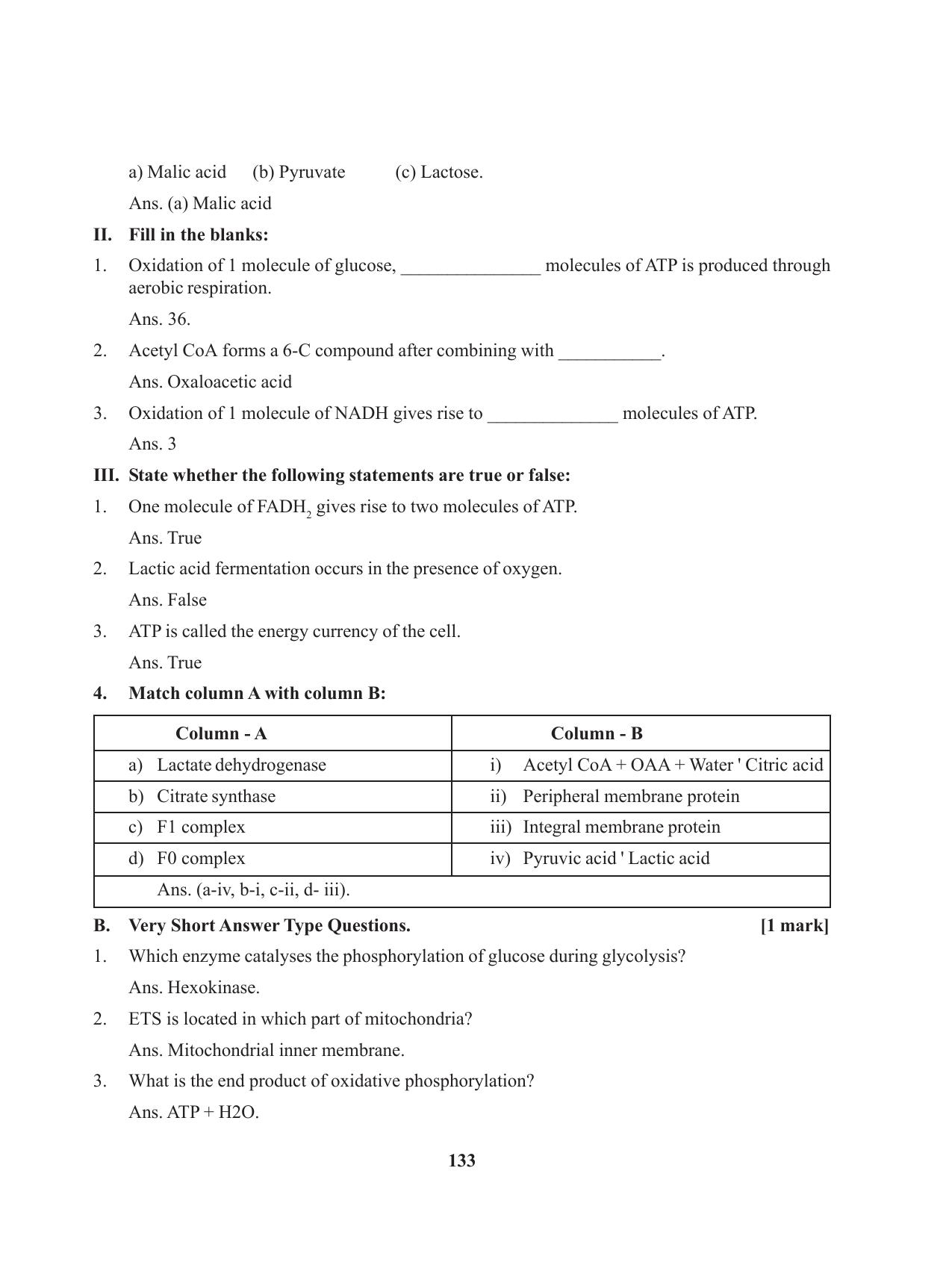 Tripura Board Class 11 Biology English Version Workbooks - Page 133