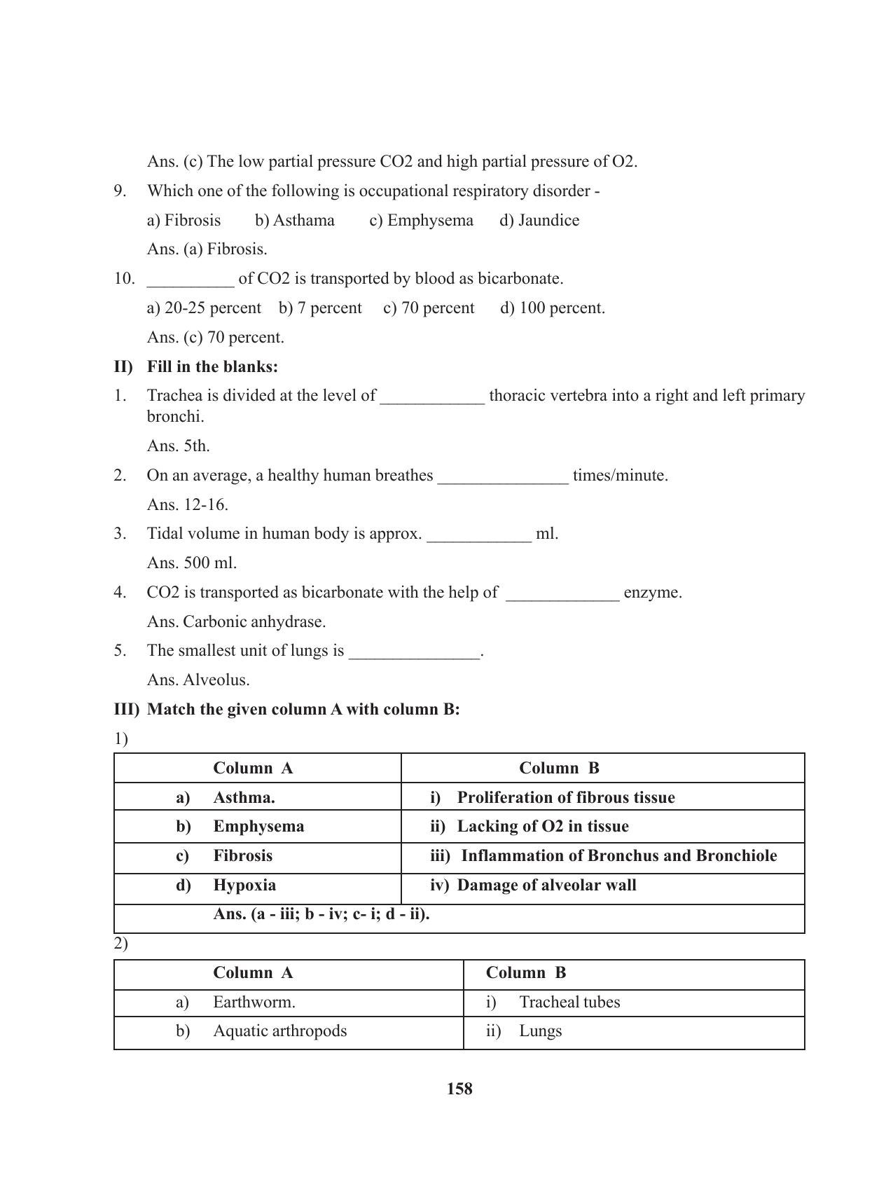 Tripura Board Class 11 Biology English Version Workbooks - Page 158