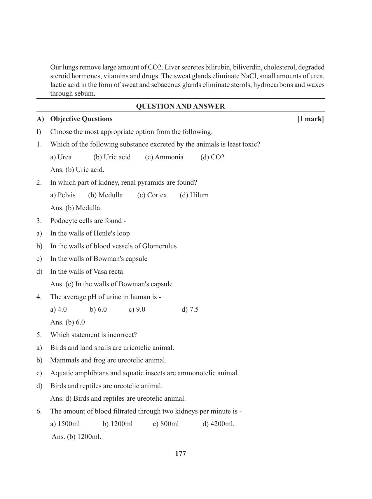 Tripura Board Class 11 Biology English Version Workbooks - Page 177