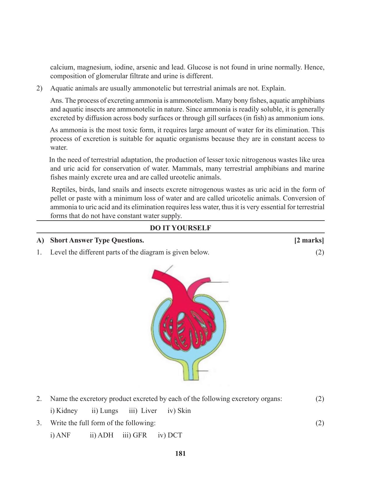 Tripura Board Class 11 Biology English Version Workbooks - Page 181