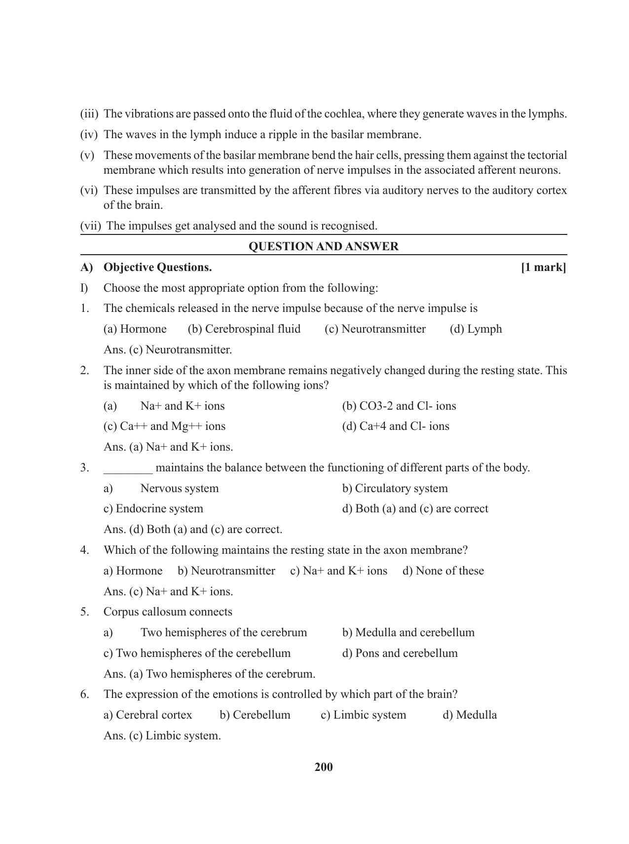 Tripura Board Class 11 Biology English Version Workbooks - Page 200