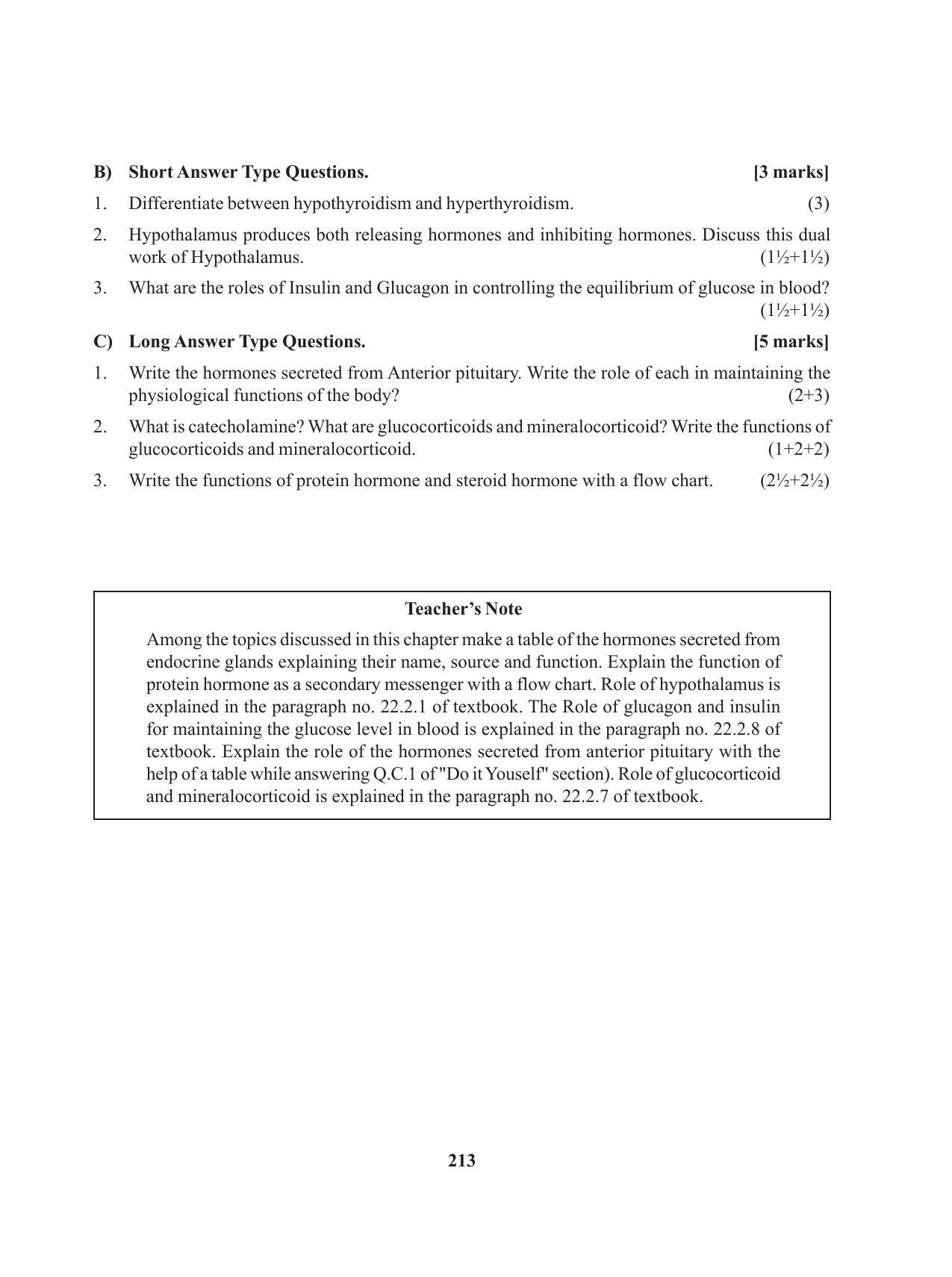 Tripura Board Class 11 Biology English Version Workbooks - Page 213