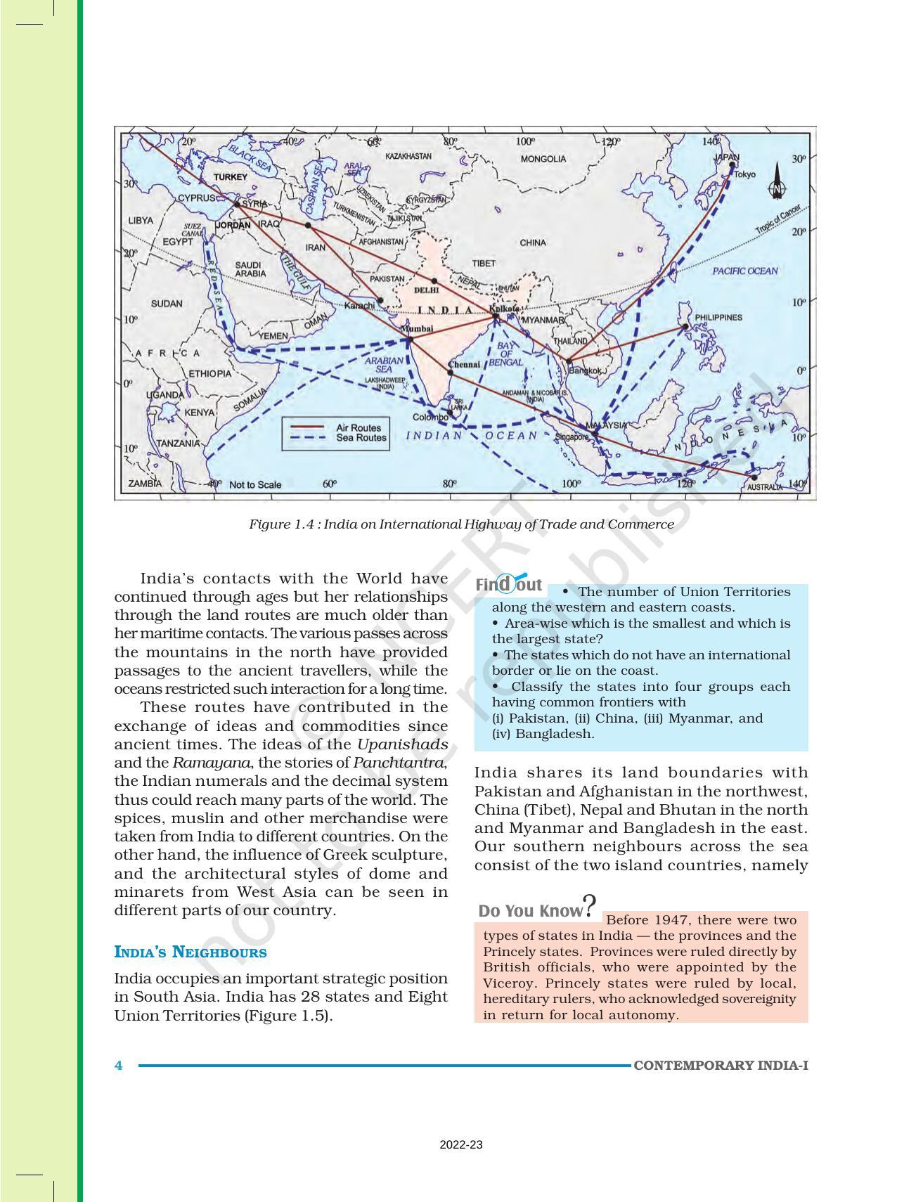 NCERT Book for Class 9 Geography Chapter 1 India–Size