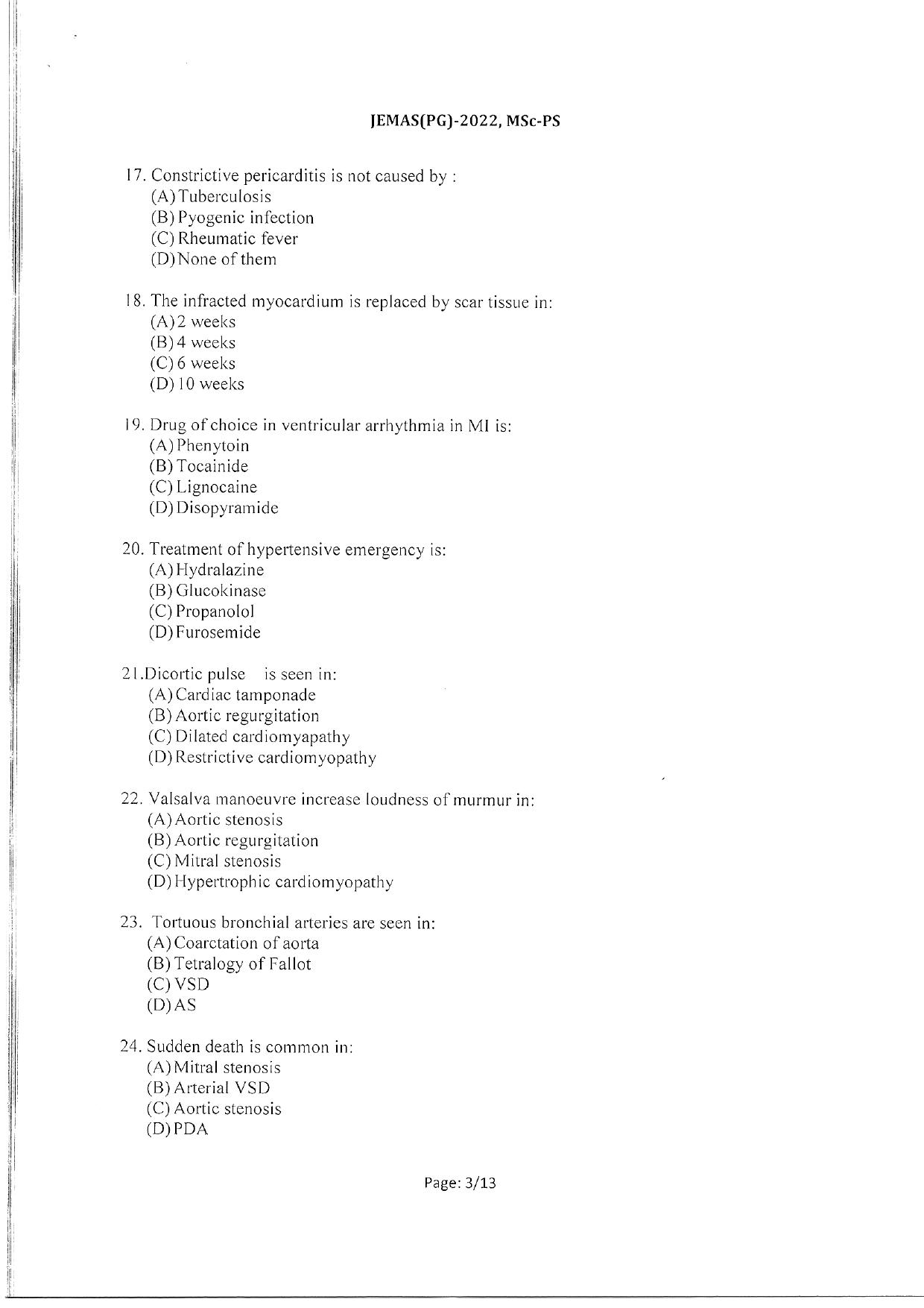 WBJEEB JEMAS (PG) 2022 MSc PS Question Paper - Page 5