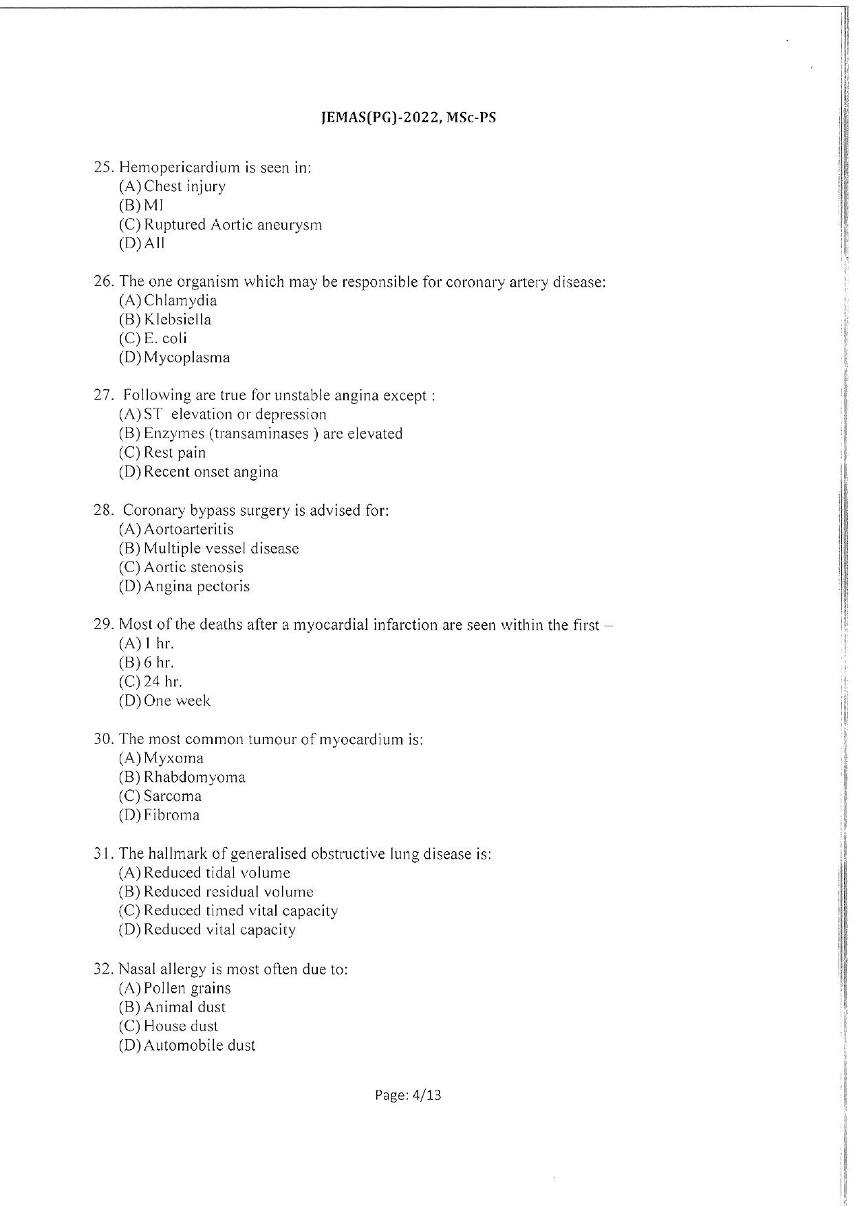 WBJEEB JEMAS (PG) 2022 MSc PS Question Paper - Page 6
