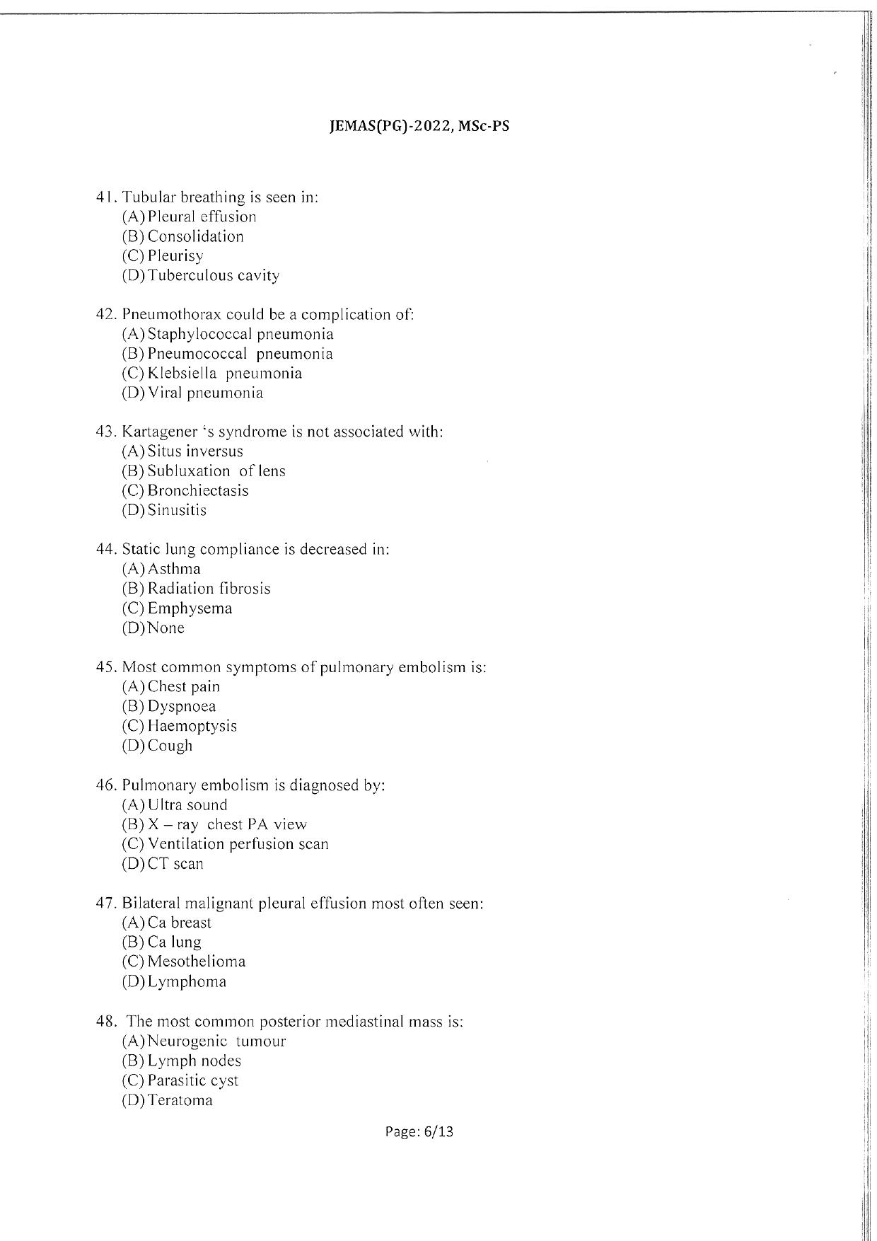 WBJEEB JEMAS (PG) 2022 MSc PS Question Paper - Page 8