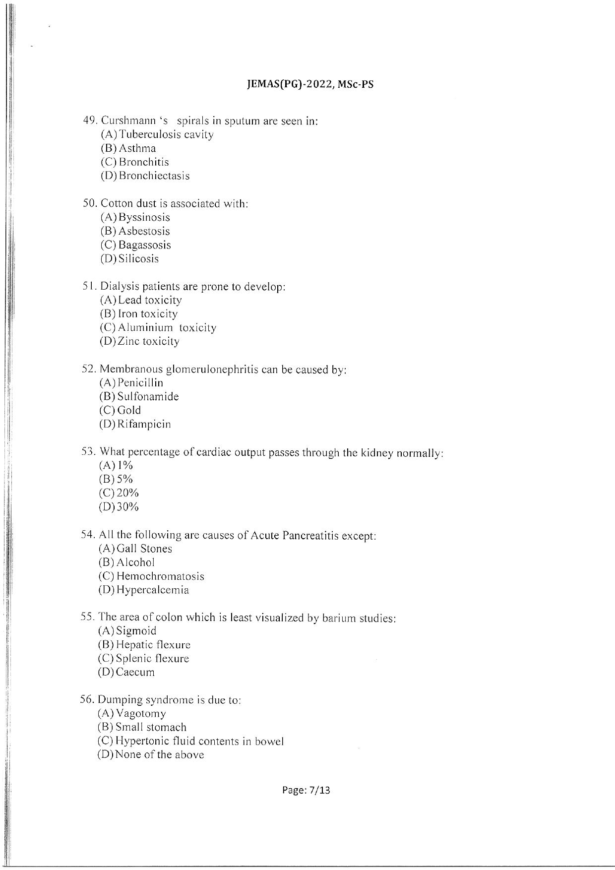 WBJEEB JEMAS (PG) 2022 MSc PS Question Paper - Page 9