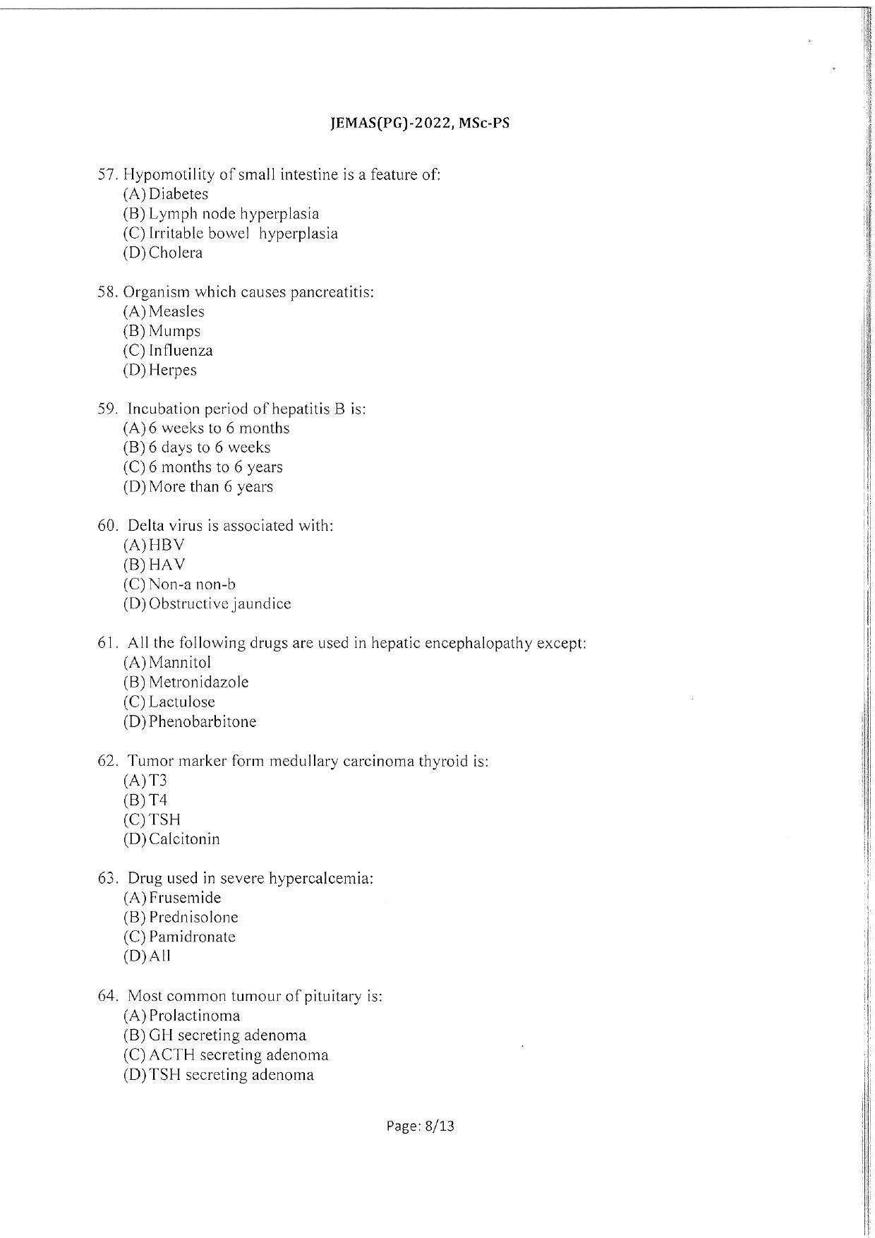 WBJEEB JEMAS (PG) 2022 MSc PS Question Paper - Page 10