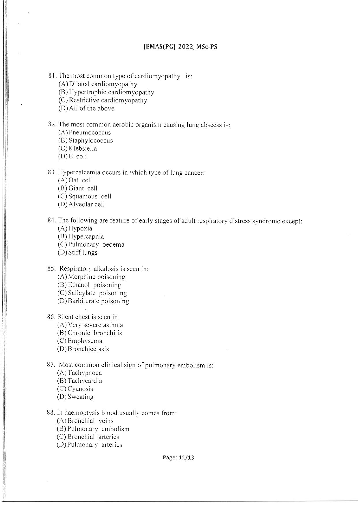 WBJEEB JEMAS (PG) 2022 MSc PS Question Paper - Page 13