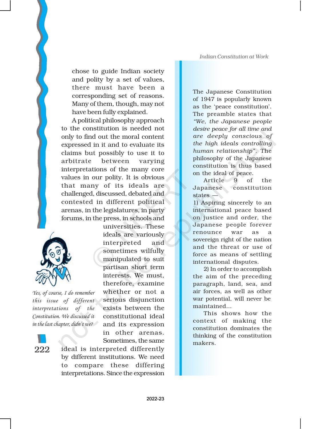 NCERT Book for Class 11 Political Science (Indian Constitution at Work) Chapter 10 The Philosophy of the Constitution - Page 3