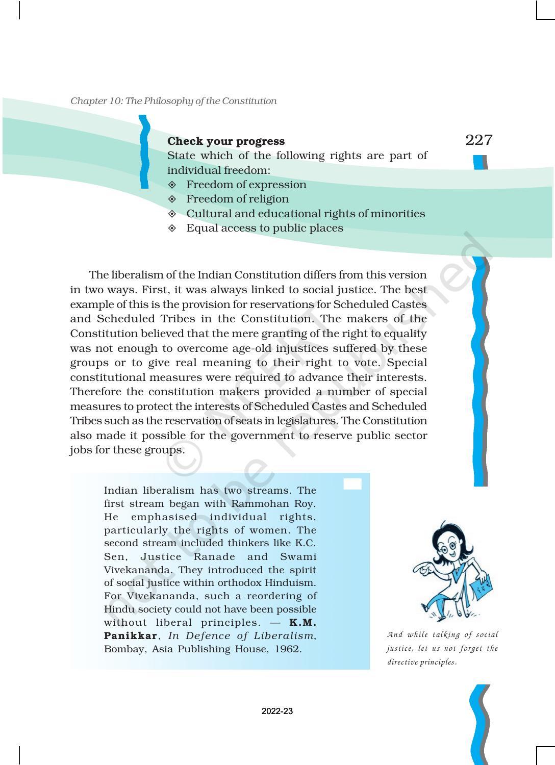 NCERT Book for Class 11 Political Science (Indian Constitution at Work) Chapter 10 The Philosophy of the Constitution - Page 8