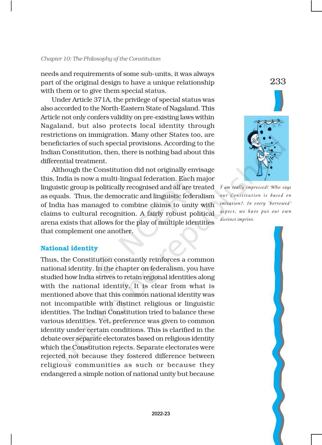 NCERT Book for Class 11 Political Science (Indian Constitution at Work) Chapter 10 The Philosophy of the Constitution - Page 14