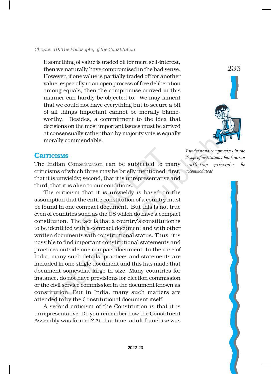 NCERT Book for Class 11 Political Science (Indian Constitution at Work) Chapter 10 The Philosophy of the Constitution - Page 16