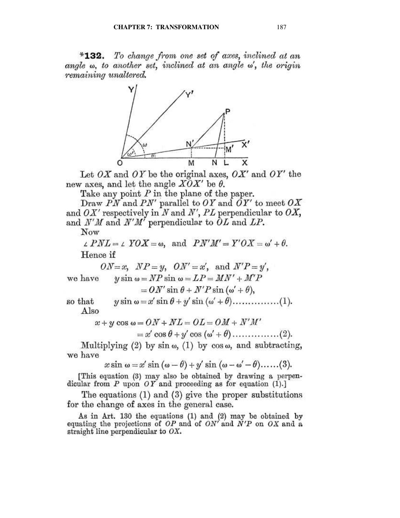 Chapter 7: Transformation Of Coordinates - SL Loney Solutions: The Elements of Coordinate Geometry - Page 7