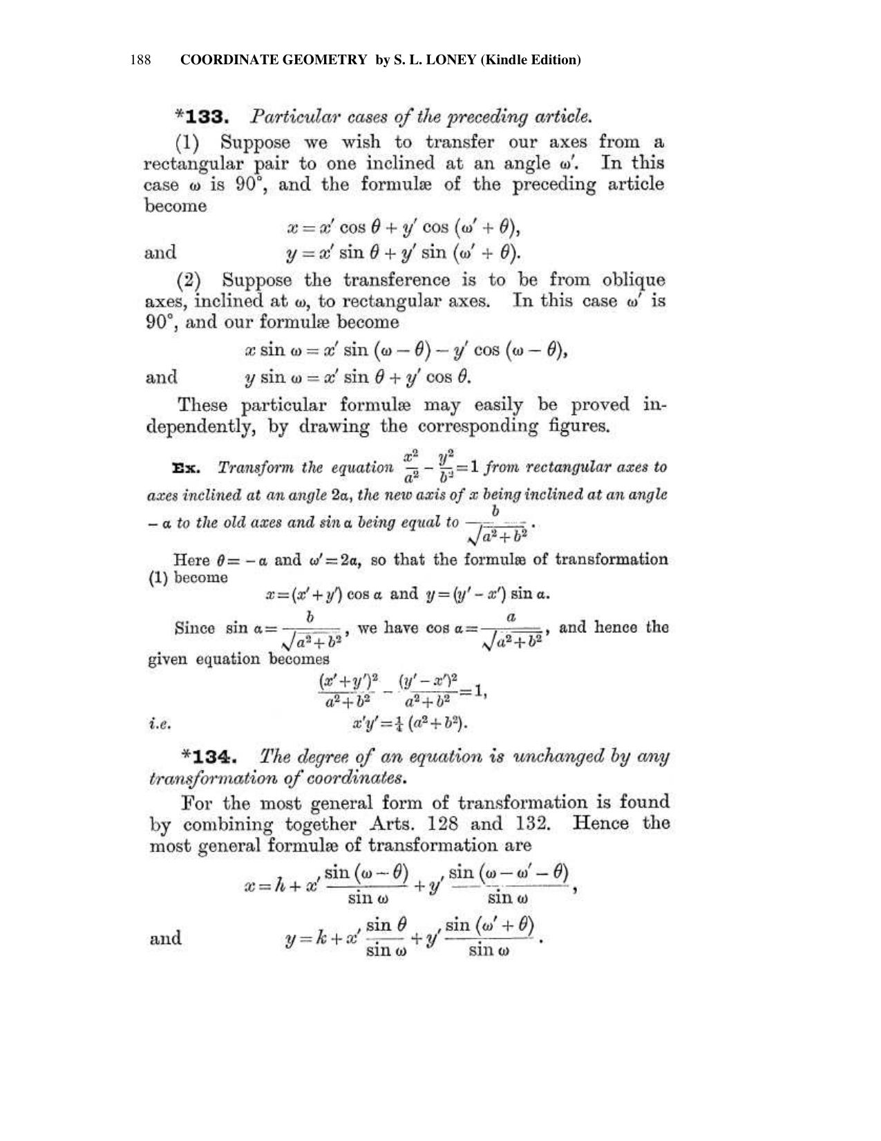 Chapter 7: Transformation Of Coordinates - SL Loney Solutions: The Elements of Coordinate Geometry - Page 8