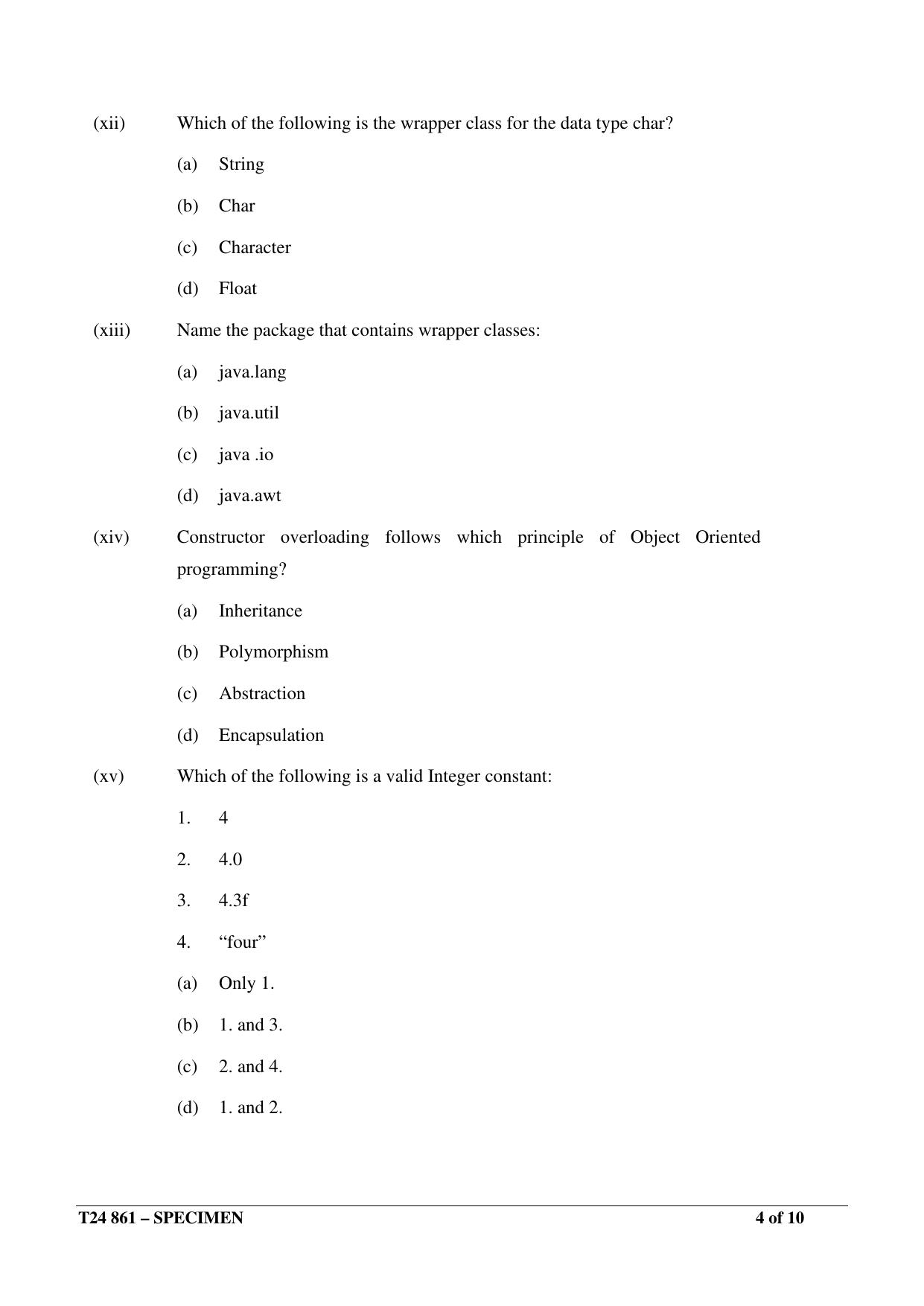 ICSE Class 10  2024 Computer Applications Sample Paper - Page 4