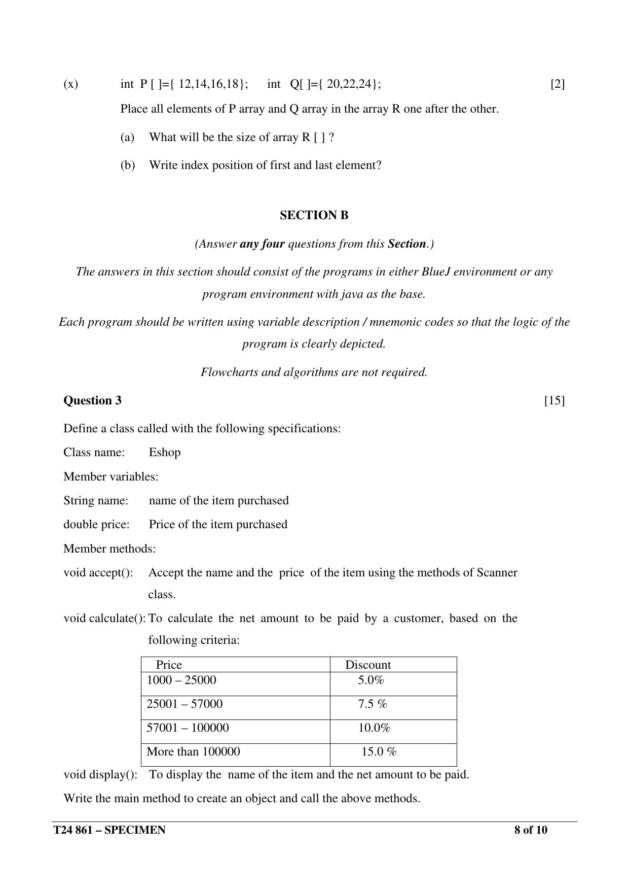 ICSE Class 10  2024 Computer Applications Sample Paper - Page 8